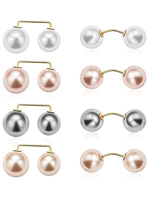 Umiwe ブローチピン 人工真珠 合金 8点セット 安全 ピンブローチ ショールピン パールピン ブローチ ストールピン かわいい おしゃれ レディース アクセサリー プレゼント クリスマス パーティー