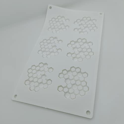 Silicone Honeycomb Molds 3D Honeycomb Bees Lace Mat Fondant Mold Lace Pad Baking Cake Chocolate Candy Mold for Cupcake Decorating Tools Kitchen