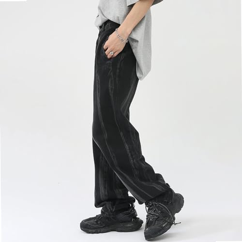 Men's Baggy Jeans Y2K Vintage 90's Hip Hop Ripped Aesthetic Style Denim Pants Straight Leg Pants Streetwear3