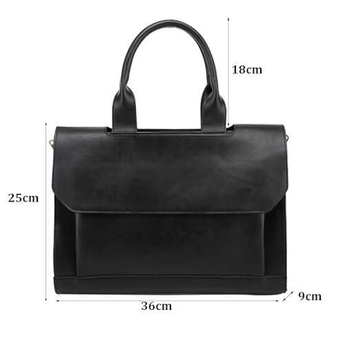 Sac de travail en cuir synthétique chic pour ordinateur et documents professionnels