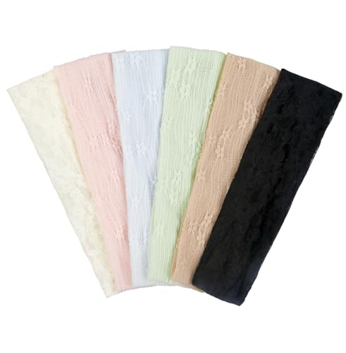 TERSE Lace Headbands for Women Trendy Boho Hair Accessories: Cute Head Bands for Womens Hair Fashion Hairbands 6PCS