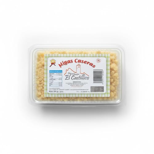 Migas El Castillico – Plato tradicional andaluz precocinado | Elaboradas en Lubrín (Almería) | Envío refrigerado – / Pack 3×500 g/Pack 3×1 kg (500 g)