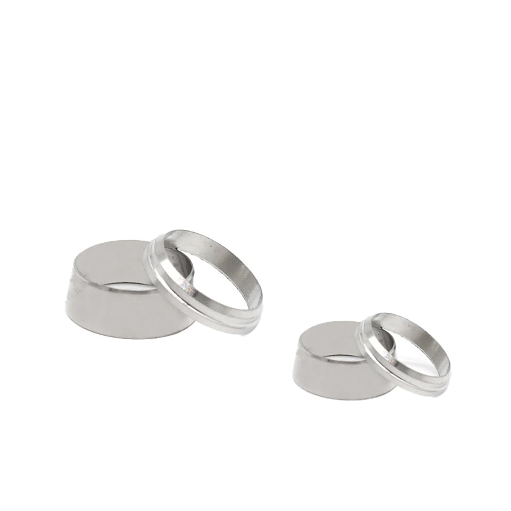 Kit 5 Ferrule Compress. SS316 per Lab | Tenuta, resist. usura, anti-puls., senza attrezzi, affidabile, ampia compat(12 mm)