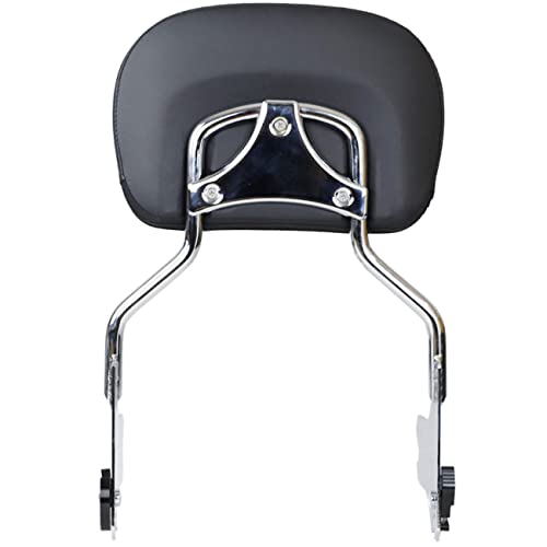Aufer Detachable Backrest Sissy Bar Upright Passenger Backrest W/Pad Compatible With For Touring Road King Electra Glide Street Glide Flhr Flhx Flht Fltr 1997-2008（Chrome） #TOP7