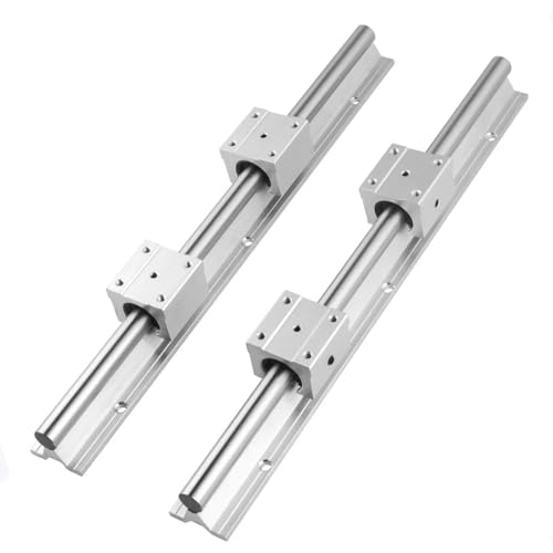 YINUK 2 Sets of Linear Motion Slides, SBR20 Linear Guides and 4 Pieces of SBR20UU Linear Slides(700mm)