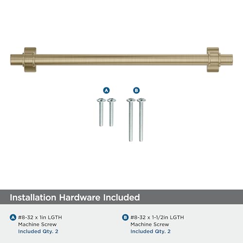 Image of Amerock Davenport 7-9 /16 inch (192mm) Center-to-Center Golden Champagne Cabinet Pull, BP36618BBZ