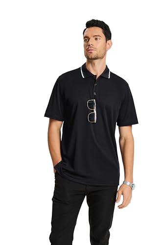3 Pack Camisetas Polo para Hombre Manga Corta Secado Rápido Transpirable miniatura 2