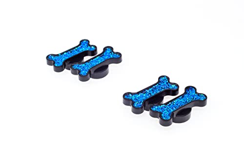 Image of FD&D Multiple Use Shining Screw Cap, Blue Dog Bone Pattern with M6 Machine Screw