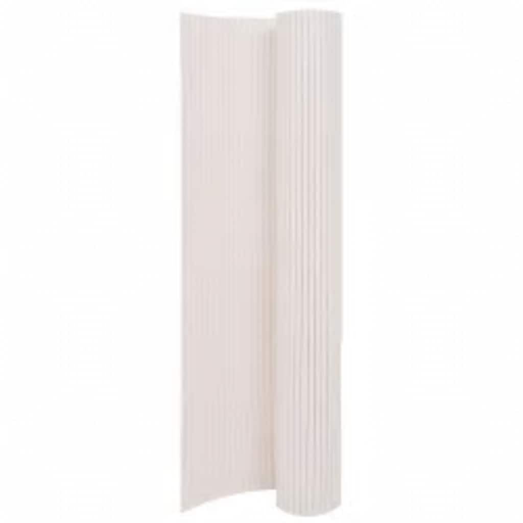 vidaXL Double-Sided Garden Fence Outdoor Terrance Backyard Fencing Privacy Screen Porch Blind Windbreak Fence Panel Barrier Edging White