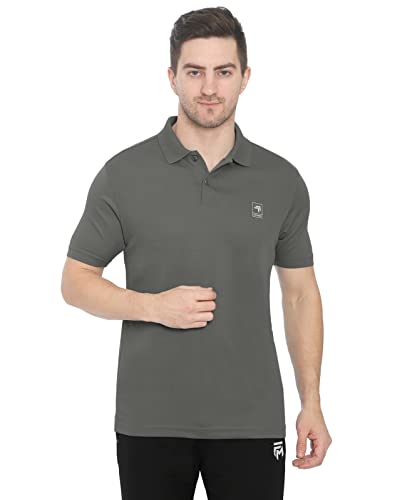 Image of GenX Men's Solid Regular Fit Polo Shirt