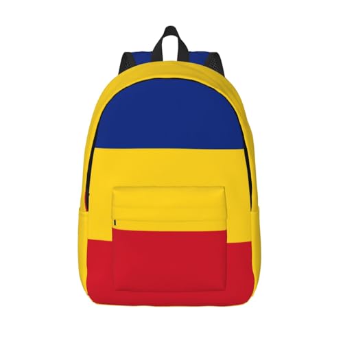 Sac à dos en toile drapeau Roumanie WURTON sac de randonnée unisexe