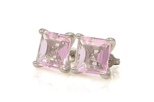 Quartz rose boucles d'oreilles en argent chic et clous en pierre personnalisables pour femme