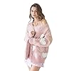 CHICWISH Women Fuzzy Pearl Heart Knit Cardigan Rom... #5