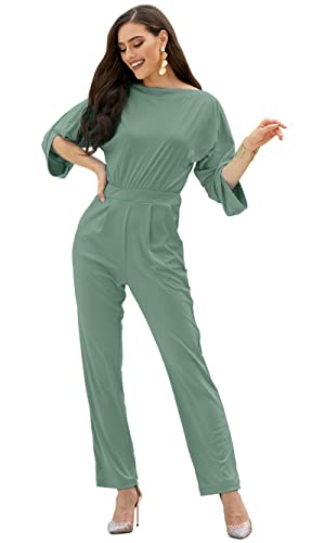 Image of KOH KOH Womens Short Sleeve Semi Formal Cocktail One Piece Jumpsuit Romper