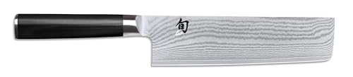 KAI Shun Classic Nakiri 16,5 cm Longueur de Lame - Couteau Damas 32 Couches Noyau VG Max - 61 (±1) HRC - Manche en Pakkawood - Fabriqué au Japon - Couteau de...