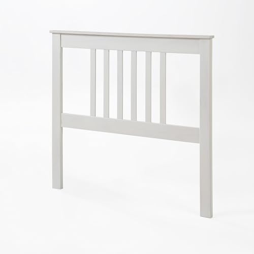 Cabecero para Somier Serie Alme, realizado en Madera de Pino Macizo. Medidas 100X2 cm(altoXfondo) (para somier 90, Blanco Lavado)