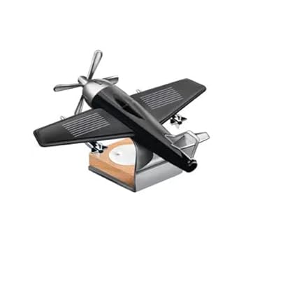 Airplane Glider Design Car Air Freshener Perfume Solar Power Black-80 Portable Car Air Purifier (Black)