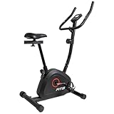 Fitby Cyclette di lusso con 8 livelli di resistenza e funzione battito cardiaco, max. 100 kg (nero)