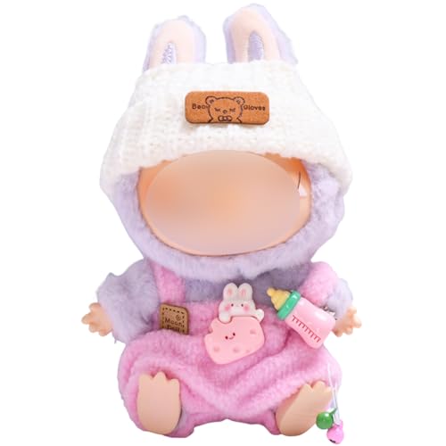 Axinyijia Vestiti per La-bubu Peluche, DIY Abbigliamento Labubi Monster, Vestito La Bubu Macaron Regali per Collezionisti (Rosa 2)