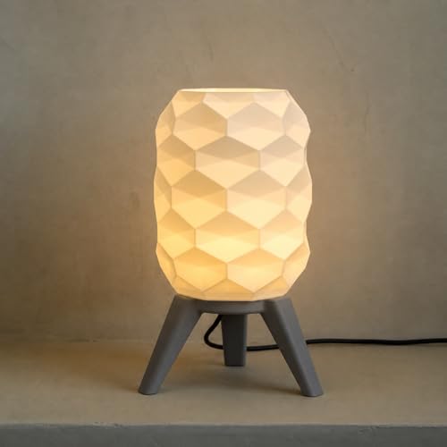 Image of Action Pro Table Lamp with Tripod Stand, Warm Light, Modern Bedside Lamp for Home & Bedroom - Eco Friendly (Design-6)
