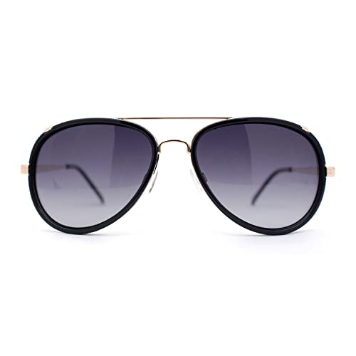 SA106 Polarized Luxurious Mens Racer Double Rim Officer Sunglasses2