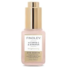 Findley Vitamin C & Banana Brightening Eye Serum Targets Fine Lines & Dark Circles, Hydrating & Nourishing Formula, Anti-Aging 1 Fl Oz