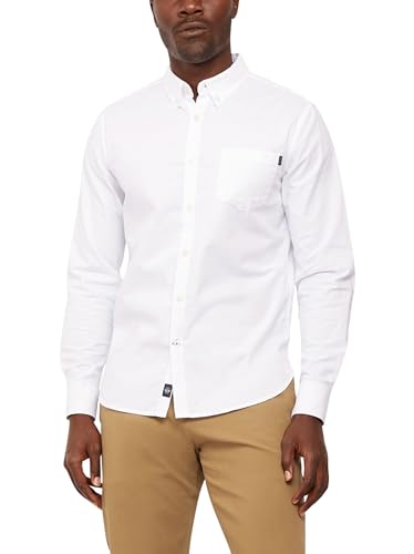 Dockers STRETCH OXFORD SHIRT, Camisa Hombre, Paper White, L