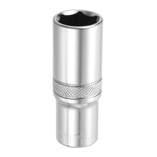 HARFINGTON 6 Points Deep Socket 3/8" Drive 17mm Deep Metric CR-V Steel