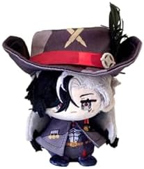CALEMBOU Anime Plush Keychain, 4.7 Inches Cute HSR Soft Stuffed Keychain for Backpack, Kawaii Anime Doll for Birthday Gifts, Boothill(gray Hair), Small