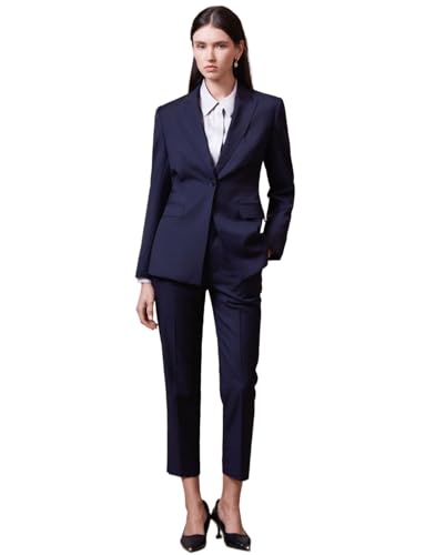 Costume deux pièces pour femme avec veste à un bouton et pantalon de bureau élégant