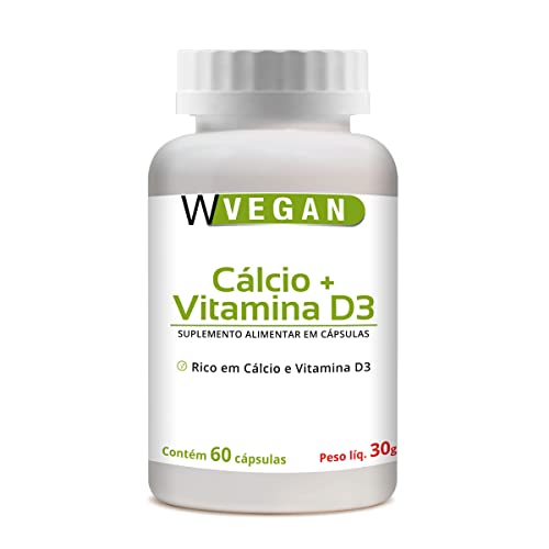 W Vegan Calcio + Vitamina D3 2.000 Ui 60 Capsulas Wvegan Vegano Cálcio