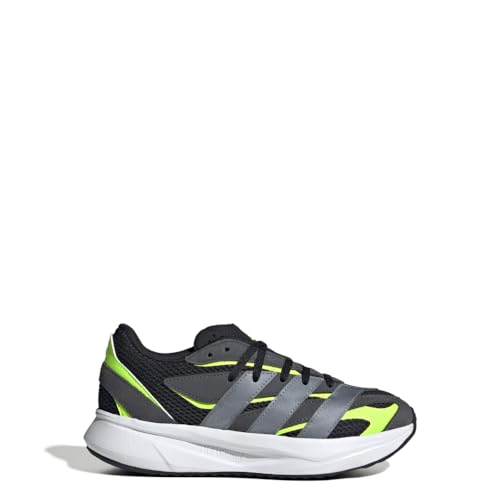 adidas Lightblaze Sneaker, Black/Iron Metallic/Lucid Lemon, 5 US Unisex Big Kid3