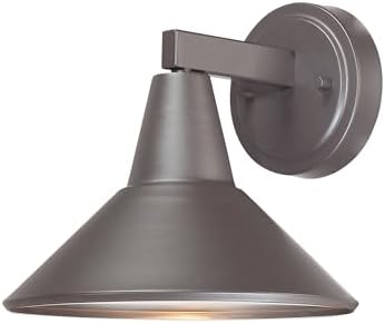The Great Outdoors 72211-615B Bay Crest Outdoor Wall Mount, 1-Light, 60 Total Watts, 9-in H x 8.25-in W, Dorian Bronze