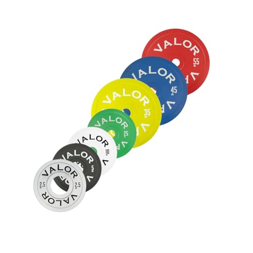 Valor Fitness Steel Calibrated Weight Plates 25 lb Pair - Meets USPA Standards - Power Lifting Weightlifting Workout Equipment