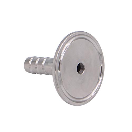 Dernord 1.5" Tri Clamp To 0.5" Hose Barbed Adapter Sus304 Sanitary Hose Pipe Fitting (1/2 Inch Barb Hose) #TOP4
