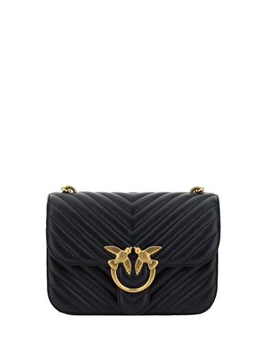 Sac love bell classique bandoulière chevron Pinko noir 24cm