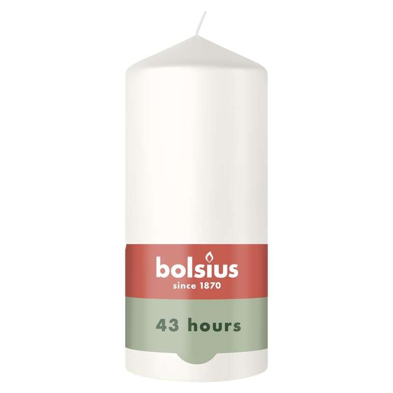 Bolsius - Essentials - Smooth Pillar Candle - White - 13 cm - Without Palm Oil, 13 cm de hauteur - Image 4