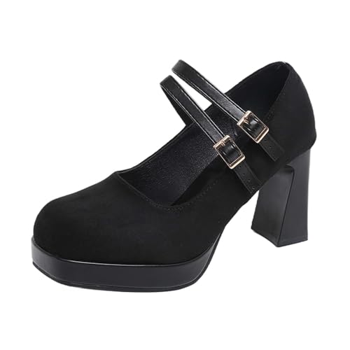 Zapatos de noche de mujer sin dolor gracias al tacón de bloque y plataforma