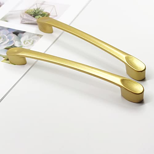 Pexintek, 10 tiradores modernos dorados mate para gabinetes, cajones de centro de agujeros de 5 pulgadas, asas de cocina, hardware para baño, dormitorio, armario, puerta de muebles Cover