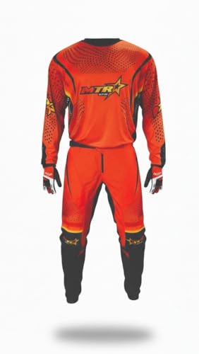 Equipación de Motocross Infantil MTR   Completa con Pantalón, Camiseta y Guantes