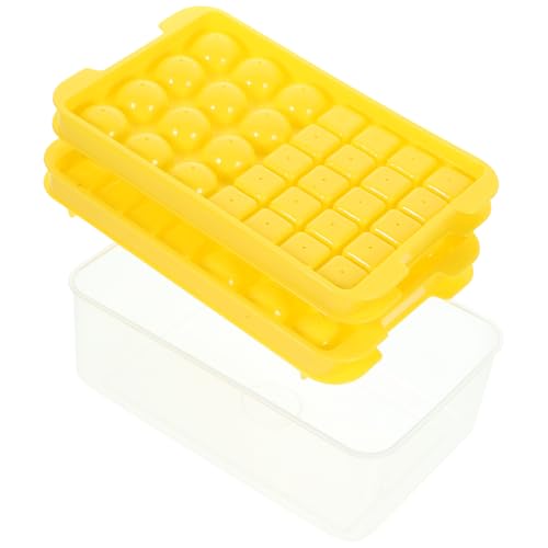 Molde para cubos de hielo de silicona LIFKOME amarillo