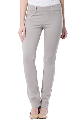Fishers Finery Women's Ponte Stretch Skinny Straight Leg Business Casual