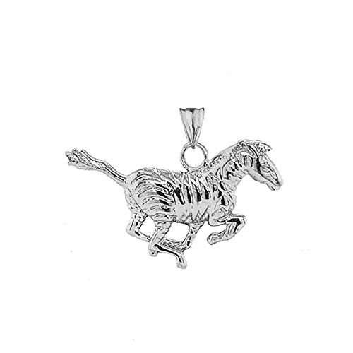 Fine Sterling Silver Zebra Animal Charm Pendant
