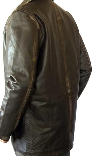 Hide & Seek Men’s Genuine Leather Trench Blazer – Vintage Classic Hunter Style Inspired by Paranormal Action TV Series3