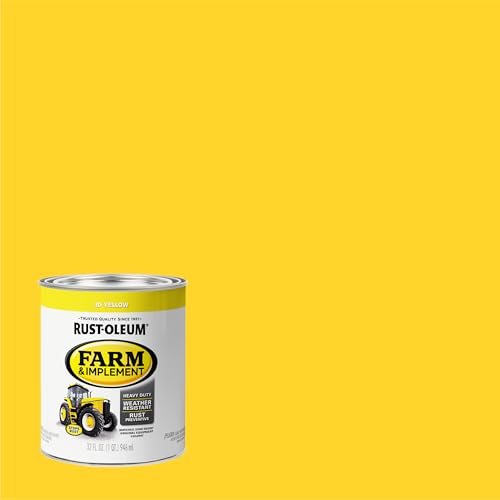 Image of Rust-Oleum 7443502 Specialty Farm Equipment Brush On Paint, Quart, John Deere Yellow