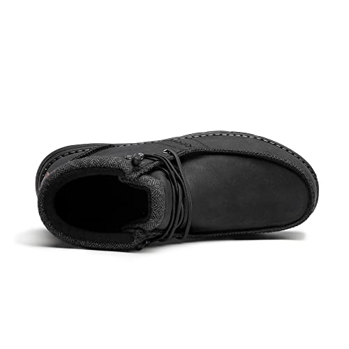 Bruno Marc Bruno Marc Men's Casual Slip-on Shoes Warm Loafers for Men Winter Boots,Size 10.5,Black,SBLS2233M