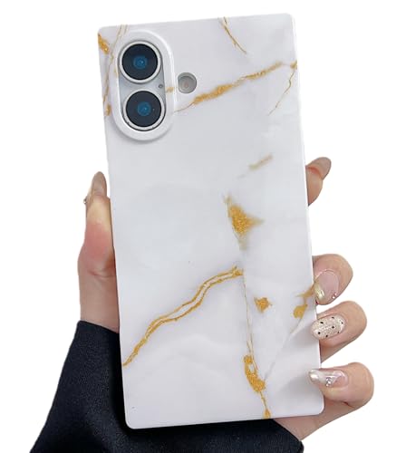 Coque marbre iPhone 17 souple et fine pour éviter les rayures avec style rectangulaire