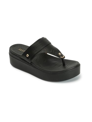 ELLE Womens Stylish Thong Comfartable Sandals for Daily Work Casual Use I EL-AP-Wn-03 Black 7 Kids UK (B0CJBQX3L1) Amazon Price History, Amazon Price Tracker