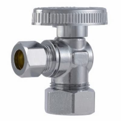SharkBite COMPA1238Z Brass Ball Angle Valve, Quarter Turn, 1/2 x 3/8 In. - Quantity 1