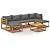 ANYCHOLE 7 Piece Patio Lounge Set with Cushion Solid Acacia Wood, Patio Furniture Sets, Outdoor Furniture